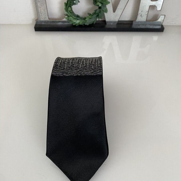 Vintage Superba Black Silver Gray Skinny Tie‎ Necktie 2.5" Rockabilly 1950'-60's - Picture 11 of 16